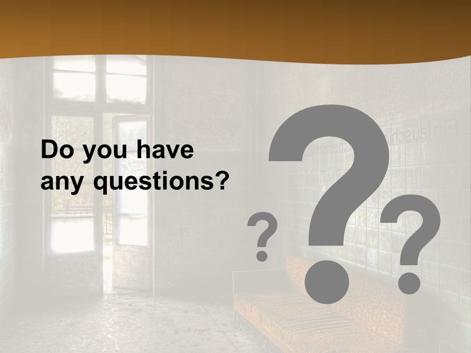 Decayed Door Depressive PowerPoint Template