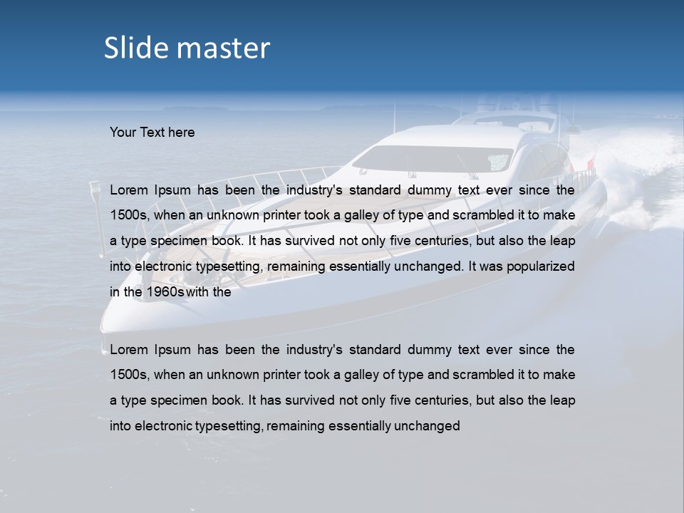 Yacht Port Ocean PowerPoint Template