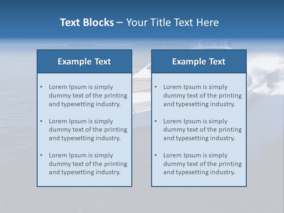 Yacht Port Ocean PowerPoint Template