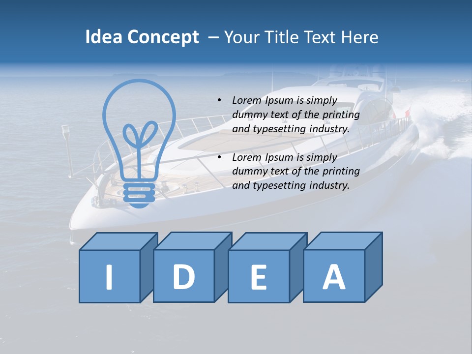 Yacht Port Ocean PowerPoint Template