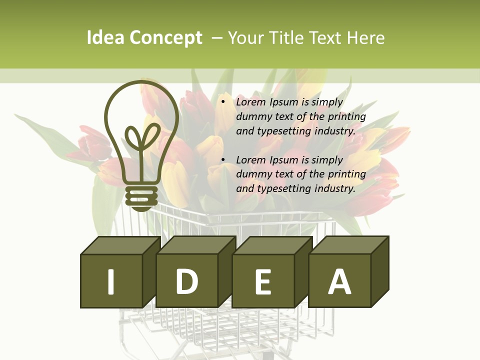 Holland Buying Bouquet PowerPoint Template