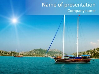 Cloud Tourism Cruise PowerPoint Template