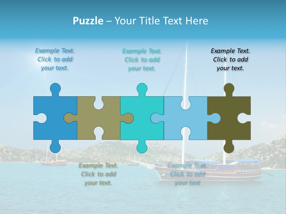 Cloud Tourism Cruise PowerPoint Template