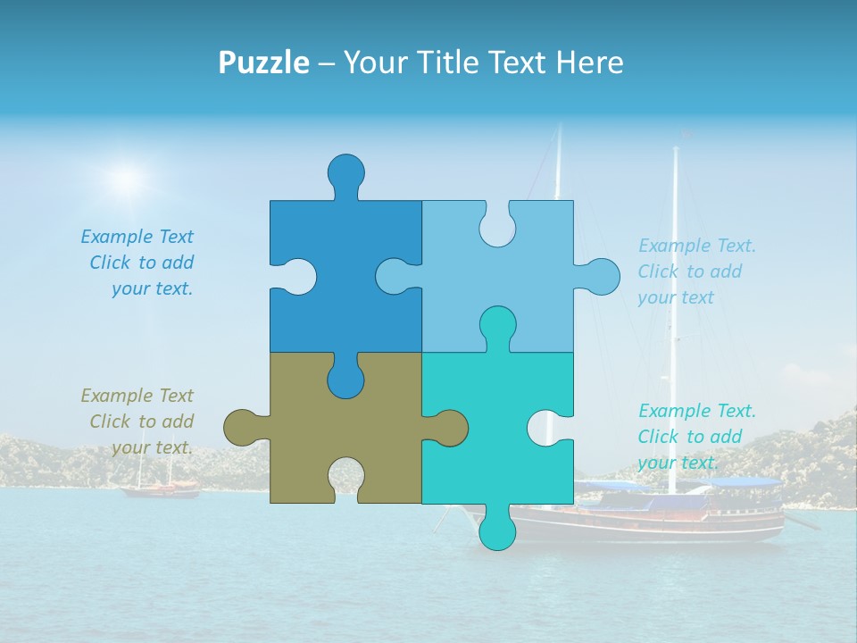 Cloud Tourism Cruise PowerPoint Template