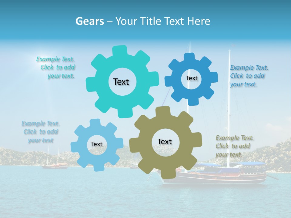 Cloud Tourism Cruise PowerPoint Template