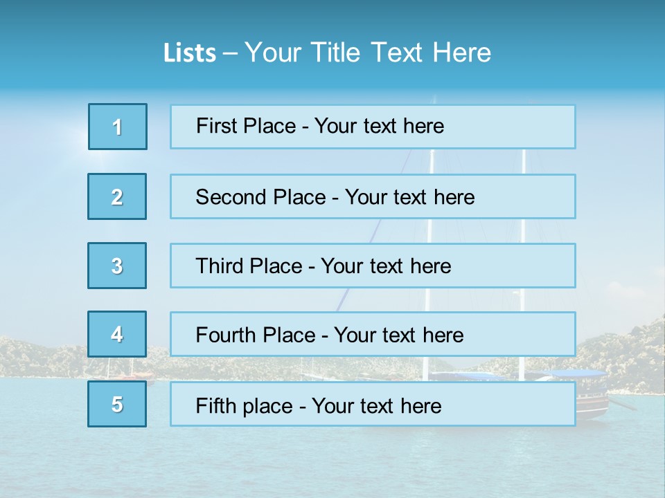 Cloud Tourism Cruise PowerPoint Template