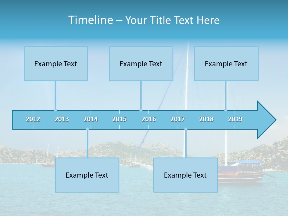 Cloud Tourism Cruise PowerPoint Template