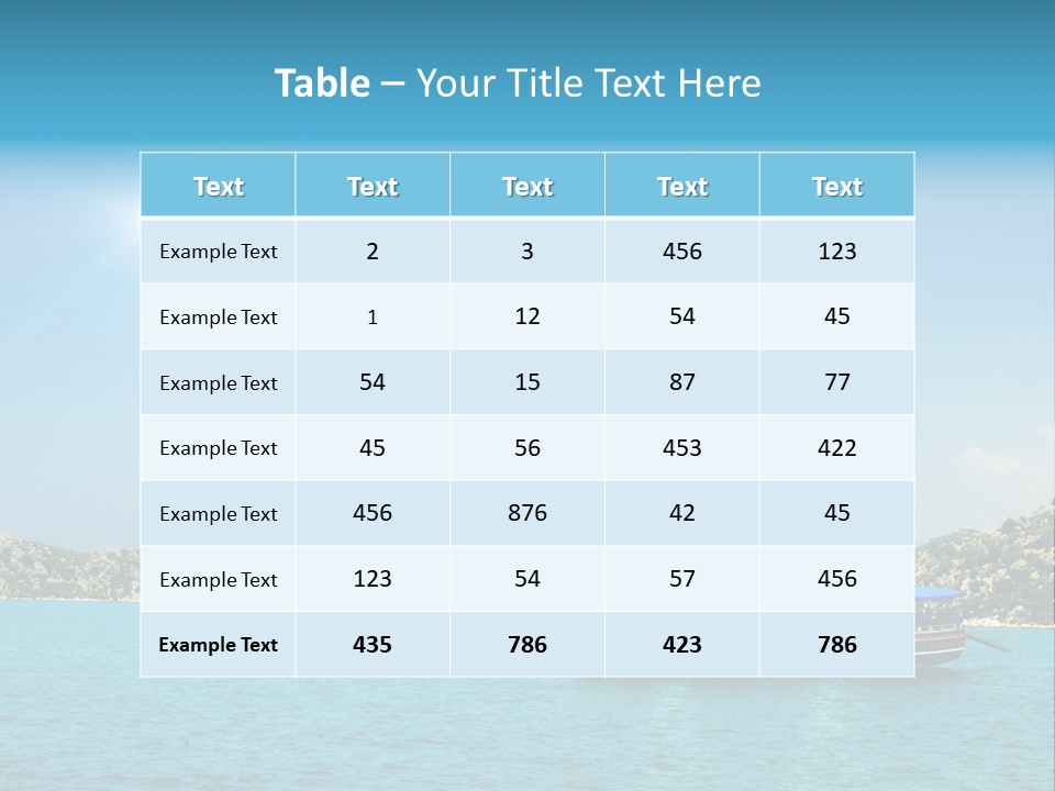 Cloud Tourism Cruise PowerPoint Template