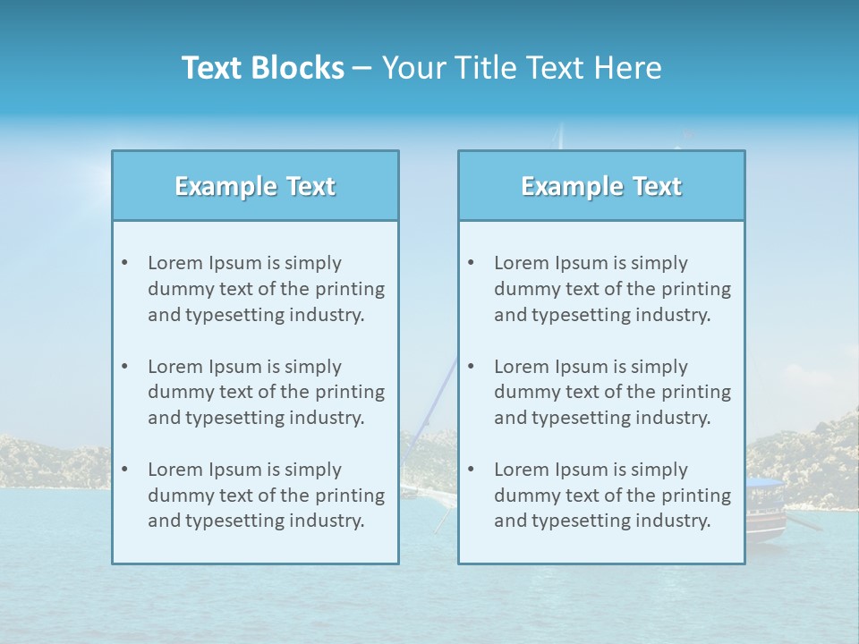 Cloud Tourism Cruise PowerPoint Template