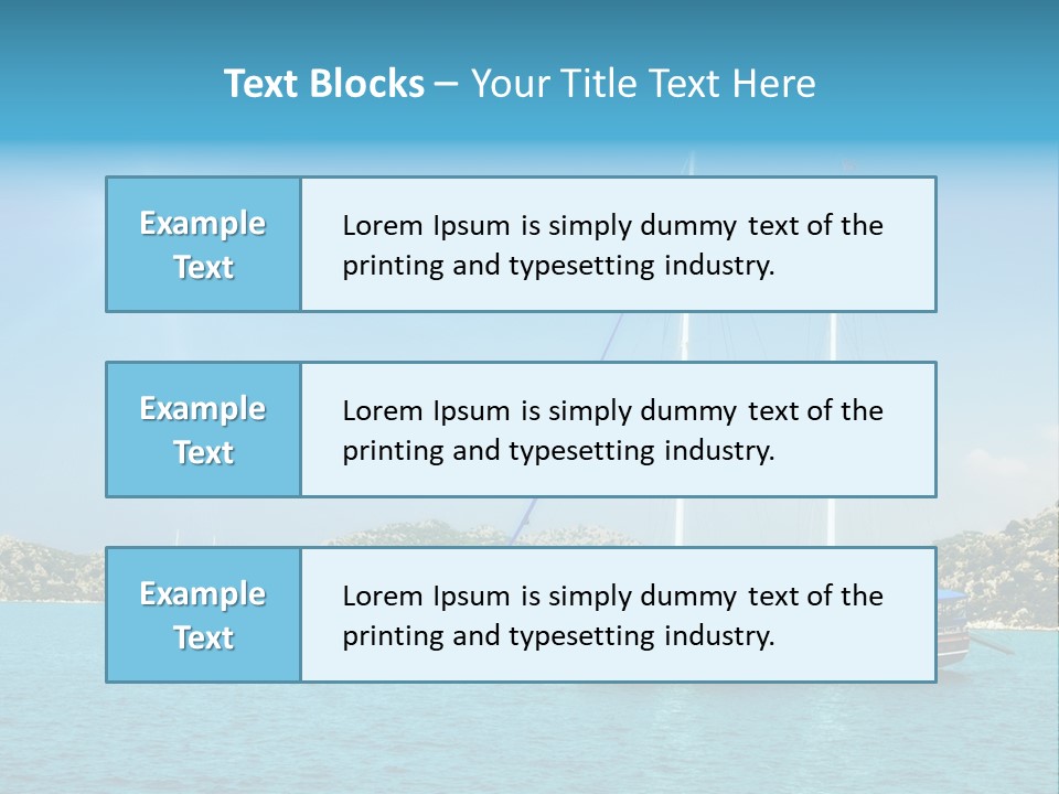 Cloud Tourism Cruise PowerPoint Template