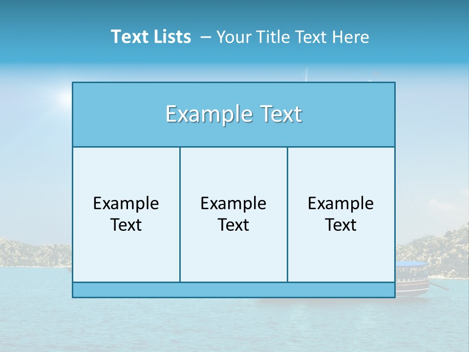 Cloud Tourism Cruise PowerPoint Template