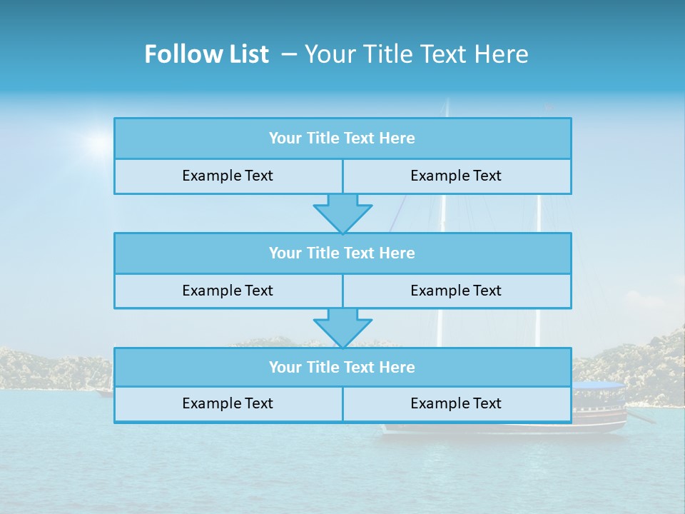 Cloud Tourism Cruise PowerPoint Template