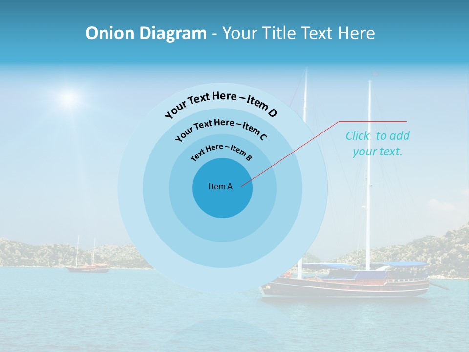 Cloud Tourism Cruise PowerPoint Template