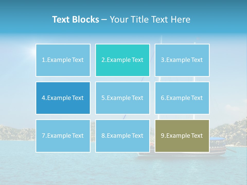 Cloud Tourism Cruise PowerPoint Template