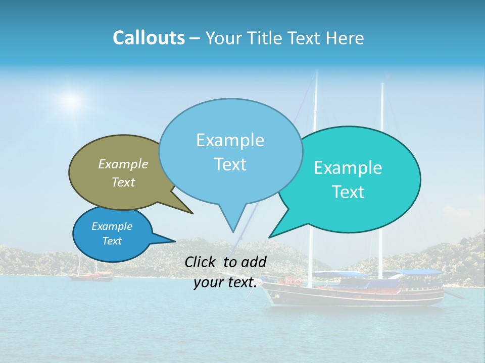 Cloud Tourism Cruise PowerPoint Template