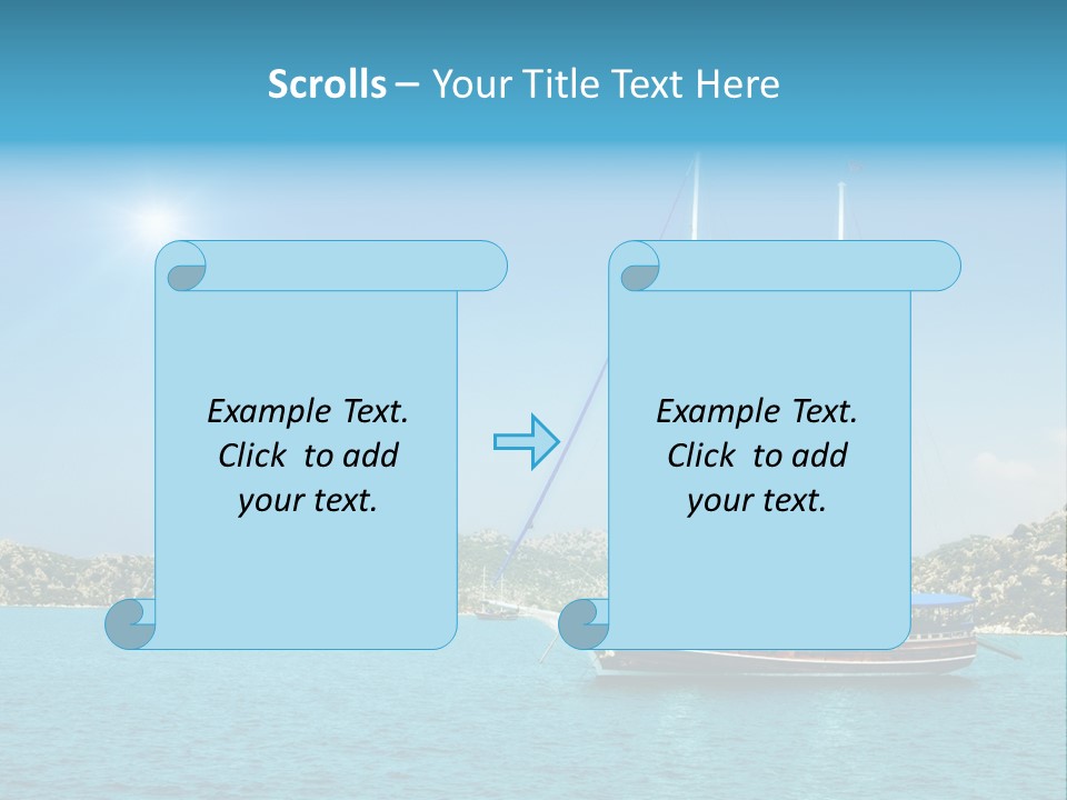 Cloud Tourism Cruise PowerPoint Template