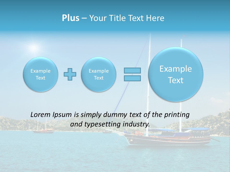 Cloud Tourism Cruise PowerPoint Template