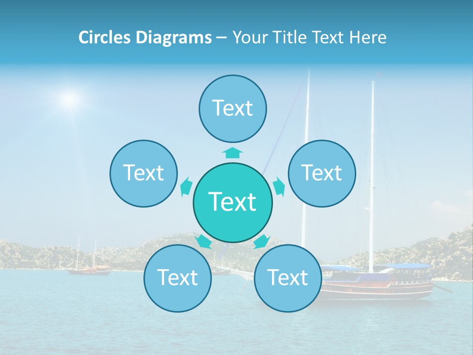 Cloud Tourism Cruise PowerPoint Template