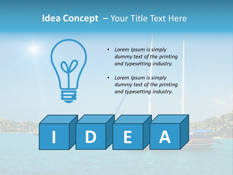 Cloud Tourism Cruise PowerPoint Template