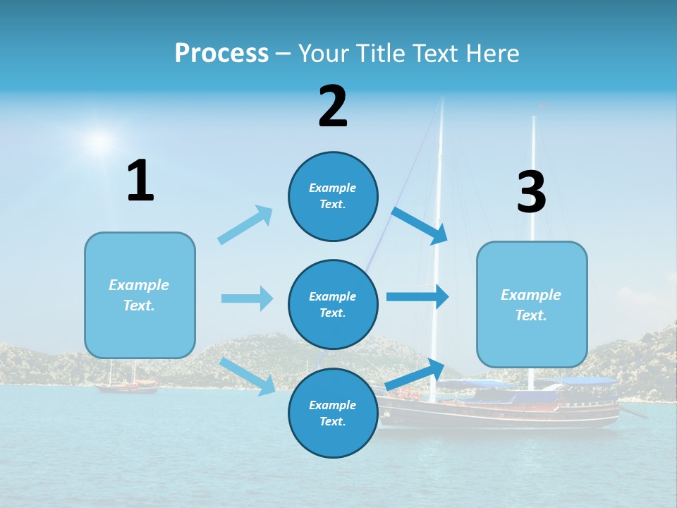 Cloud Tourism Cruise PowerPoint Template