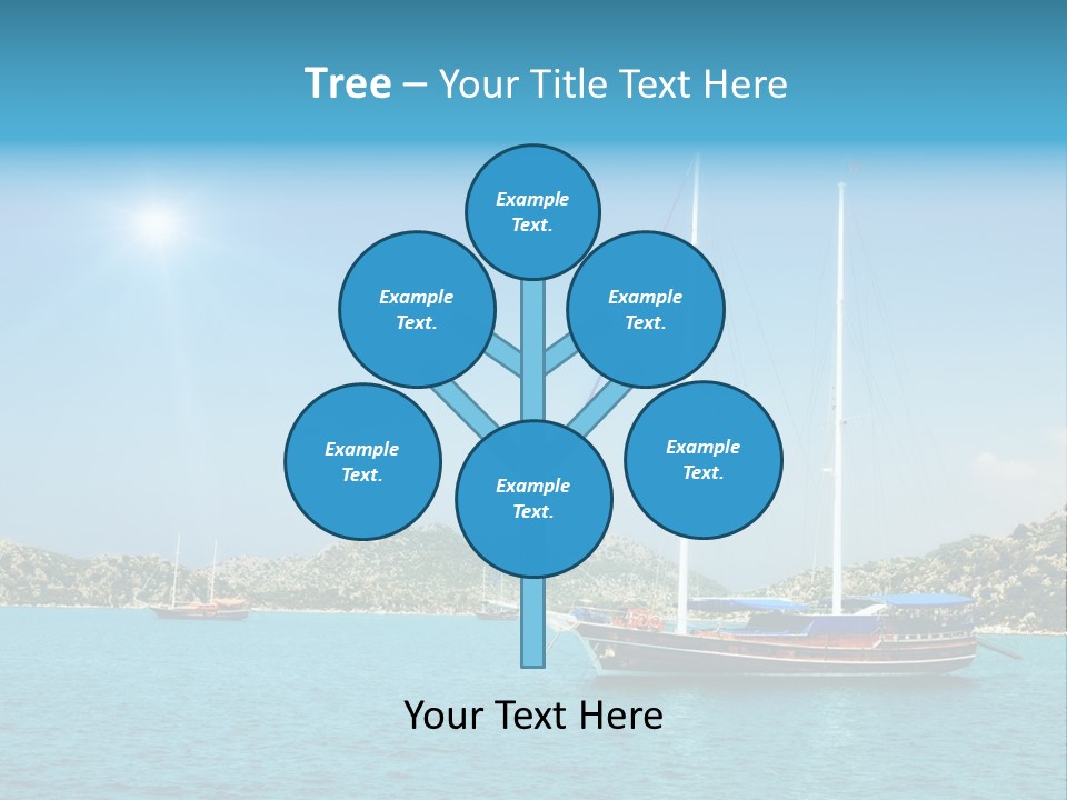 Cloud Tourism Cruise PowerPoint Template