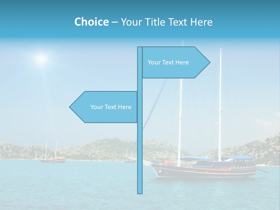 Cloud Tourism Cruise PowerPoint Template