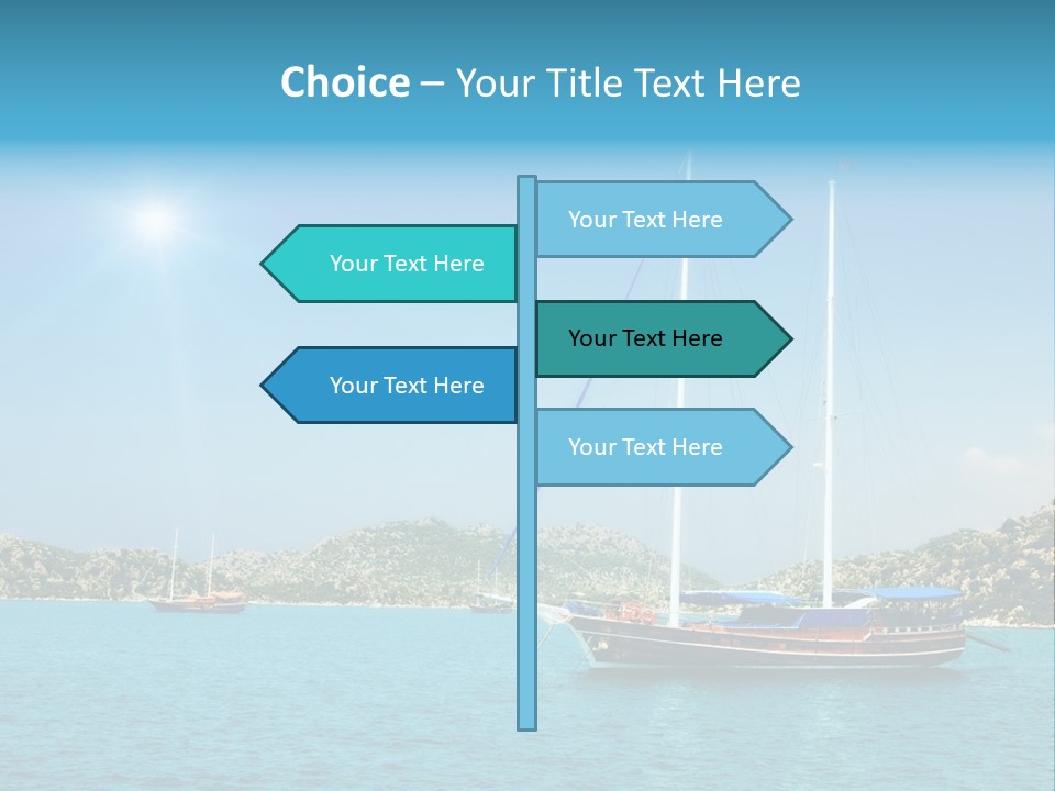 Cloud Tourism Cruise PowerPoint Template