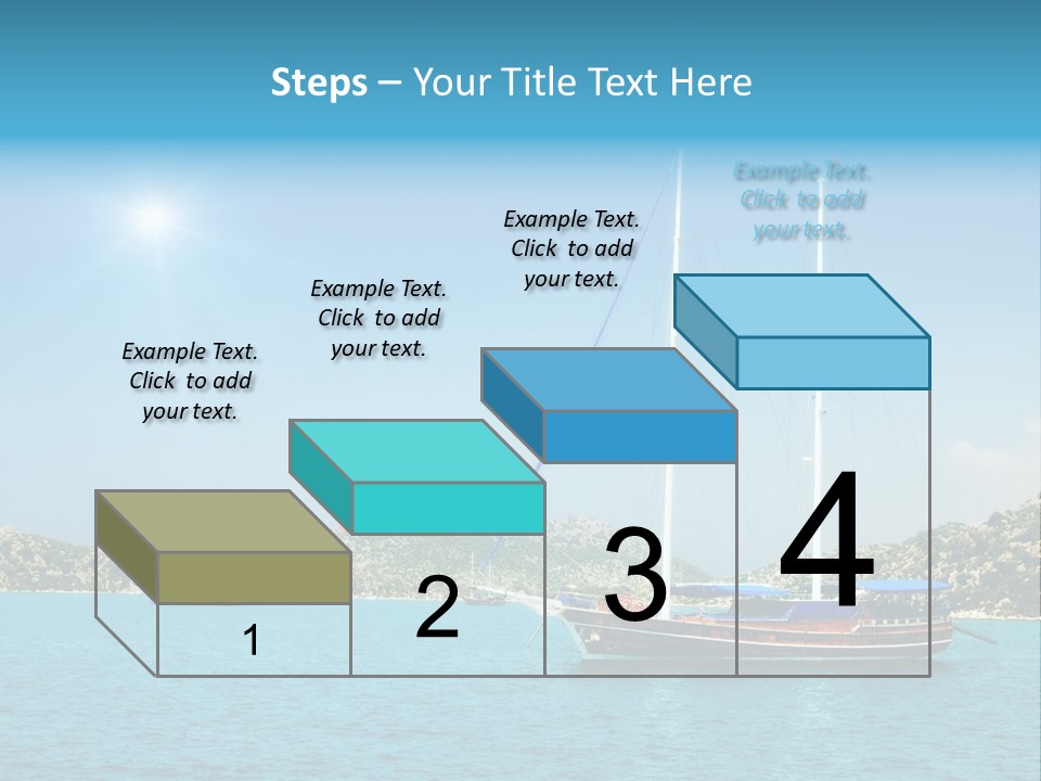 Cloud Tourism Cruise PowerPoint Template