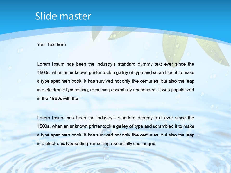 Summer Purity Healthy PowerPoint Template