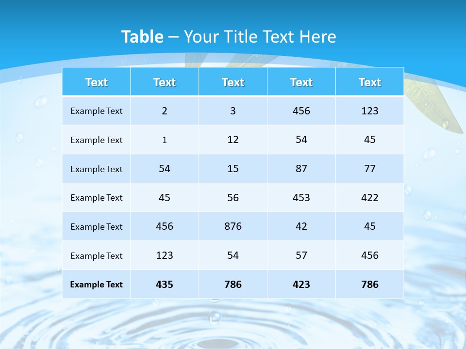 Summer Purity Healthy PowerPoint Template
