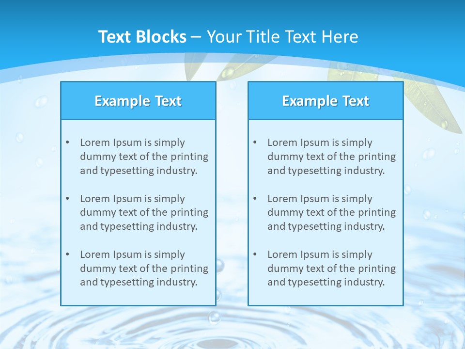 Summer Purity Healthy PowerPoint Template