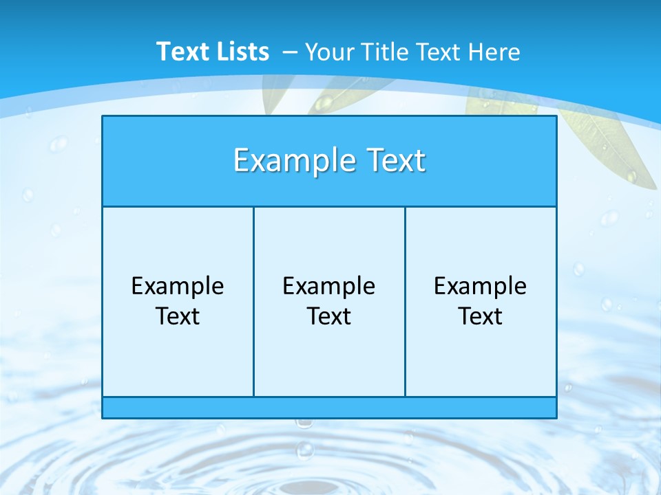 Summer Purity Healthy PowerPoint Template