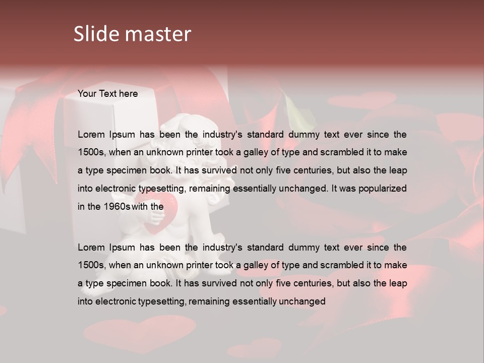 Decoration Cardboard Heart PowerPoint Template