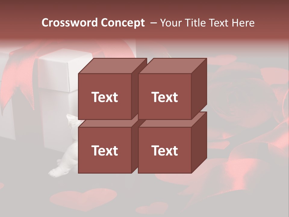 Decoration Cardboard Heart PowerPoint Template