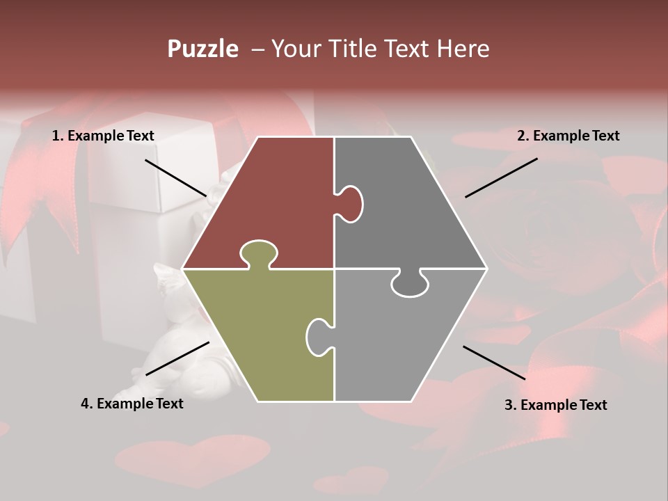 Decoration Cardboard Heart PowerPoint Template