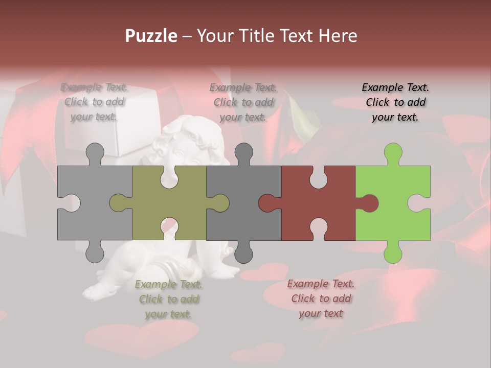 Decoration Cardboard Heart PowerPoint Template