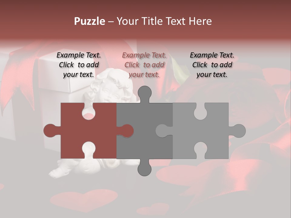 Decoration Cardboard Heart PowerPoint Template