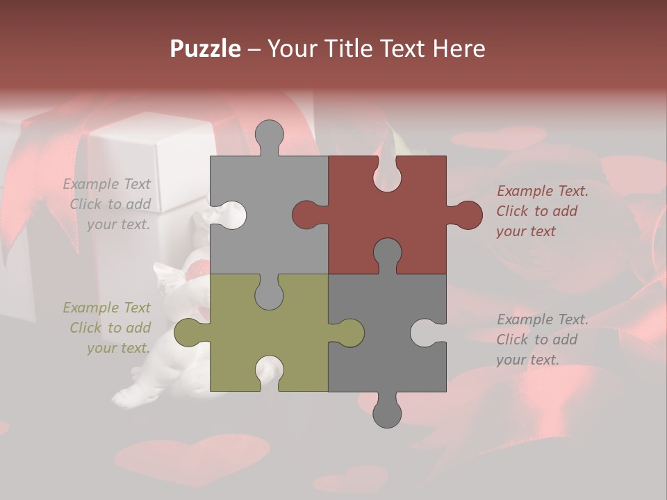 Decoration Cardboard Heart PowerPoint Template