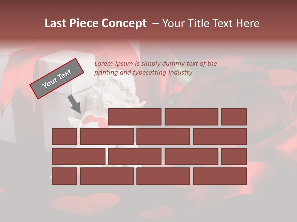 Decoration Cardboard Heart PowerPoint Template