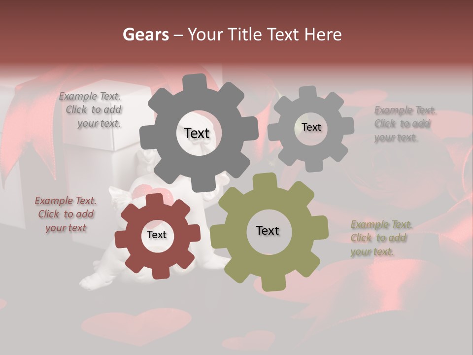 Decoration Cardboard Heart PowerPoint Template