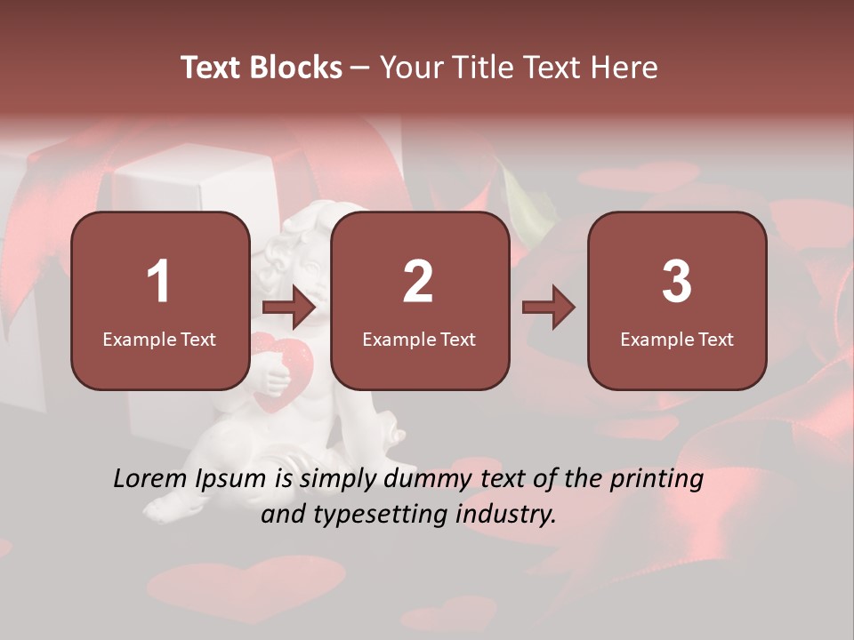 Decoration Cardboard Heart PowerPoint Template
