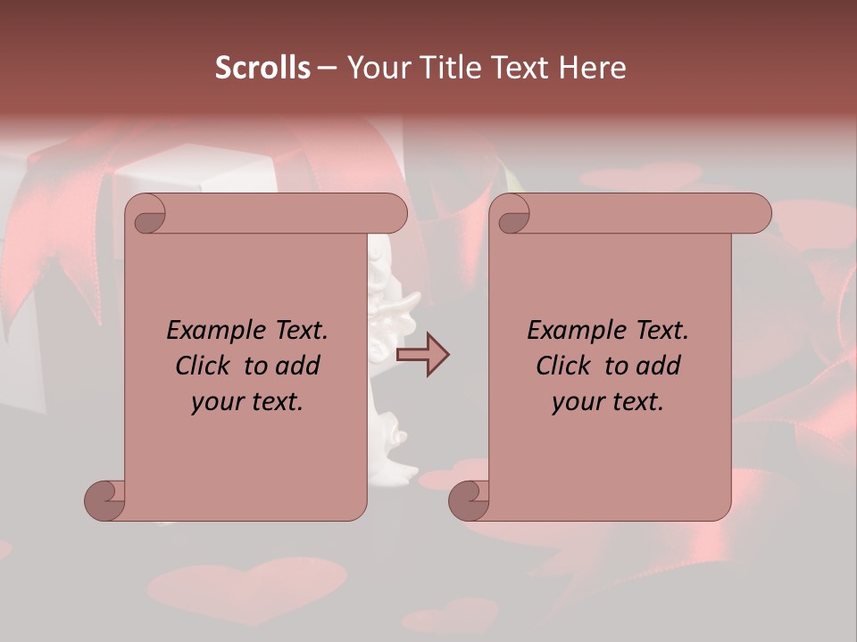 Decoration Cardboard Heart PowerPoint Template