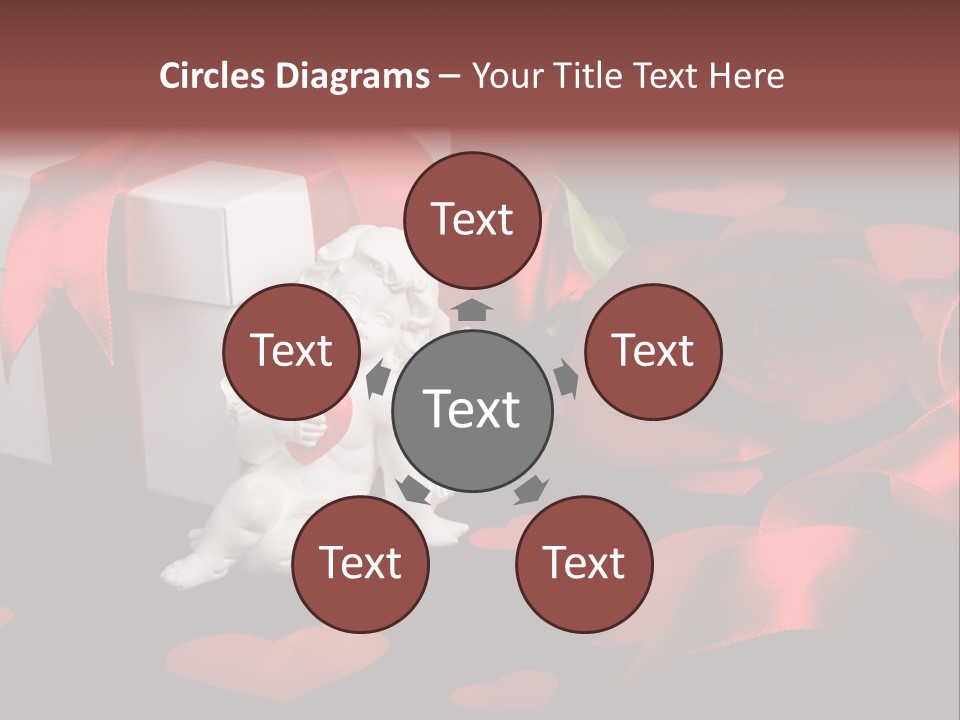 Decoration Cardboard Heart PowerPoint Template