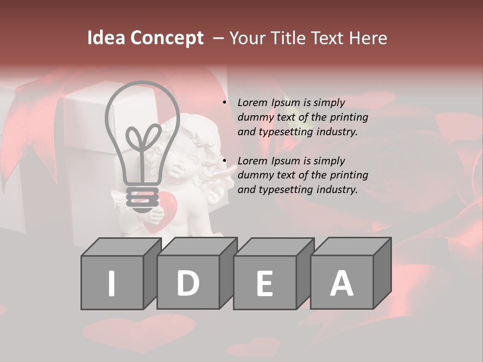 Decoration Cardboard Heart PowerPoint Template