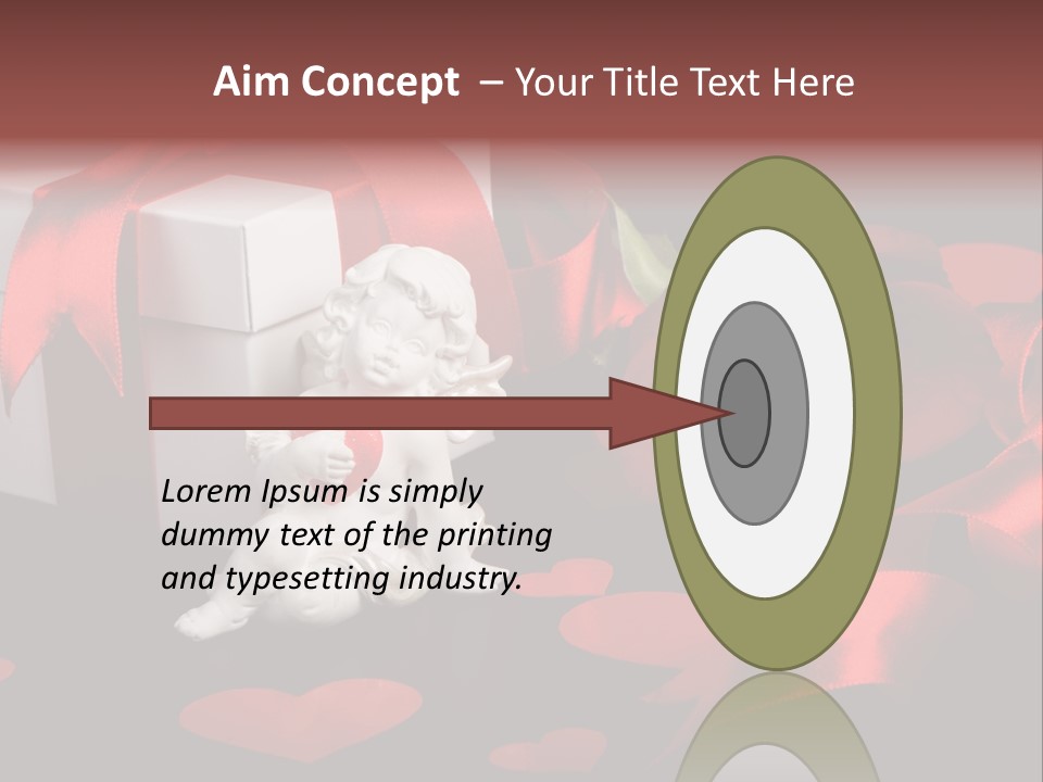 Decoration Cardboard Heart PowerPoint Template