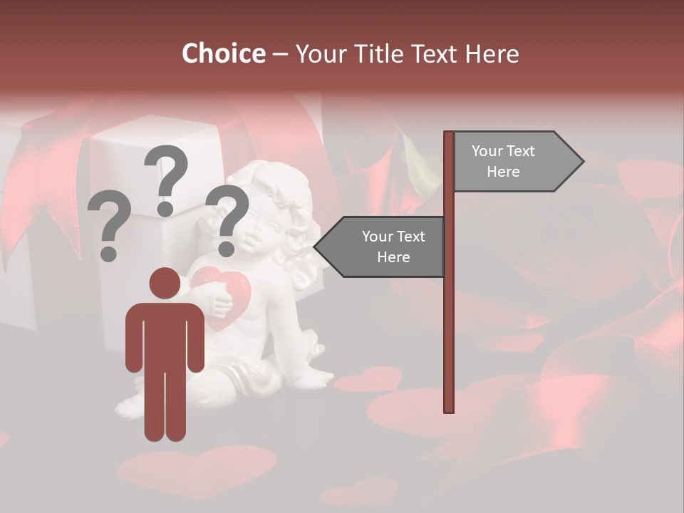 Decoration Cardboard Heart PowerPoint Template