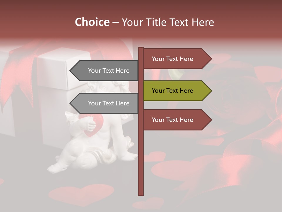 Decoration Cardboard Heart PowerPoint Template