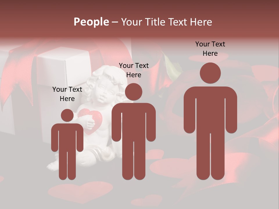 Decoration Cardboard Heart PowerPoint Template