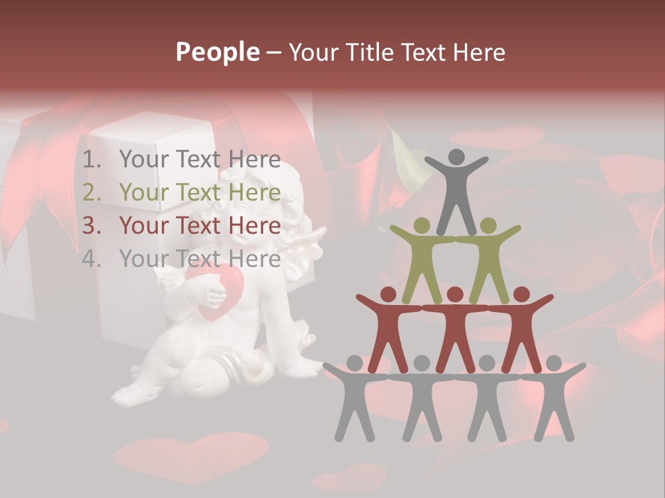 Decoration Cardboard Heart PowerPoint Template