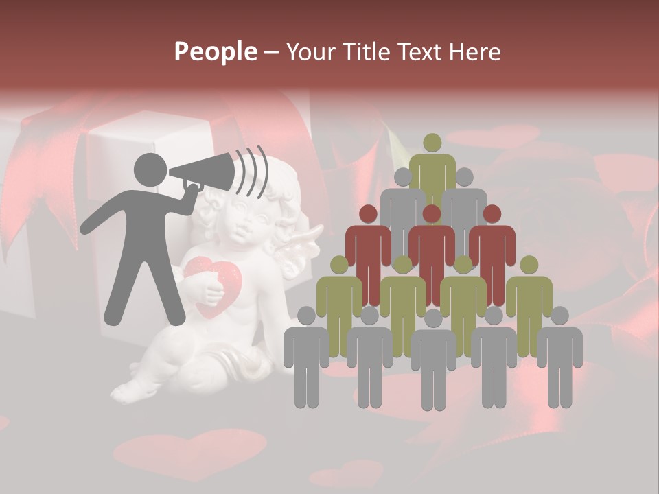 Decoration Cardboard Heart PowerPoint Template